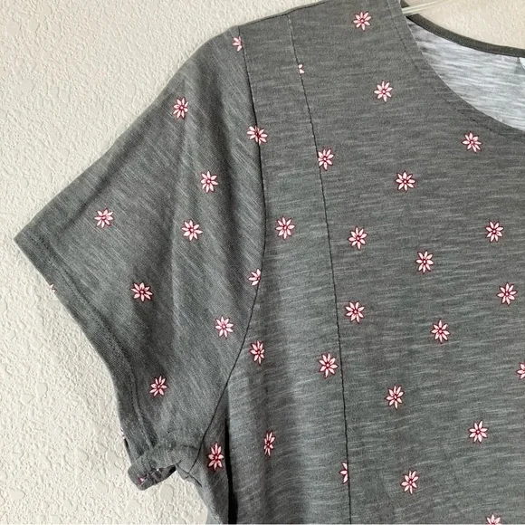 J JILL Cotton Shift Dress XL Daisy Floral Pockets Casual Travel Resort Vacation - Picture 6 of 10